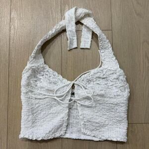 Zara textured halter top